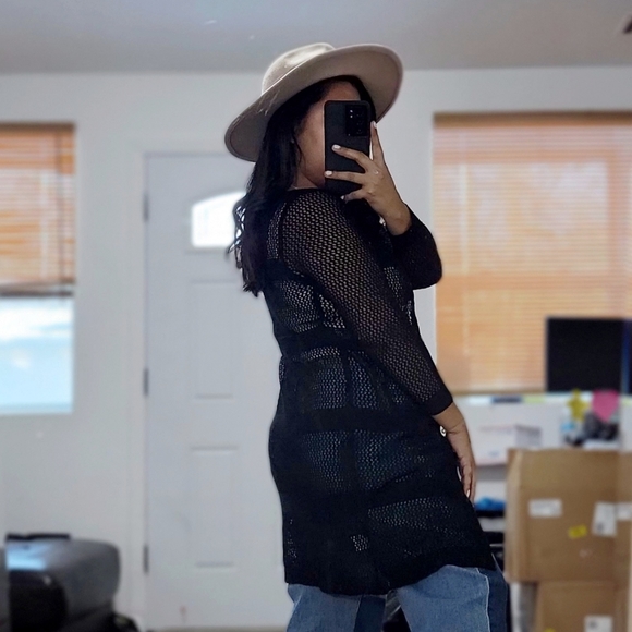 GOOD VIBES BLACK CARDIGAN - Picture 3 of 8